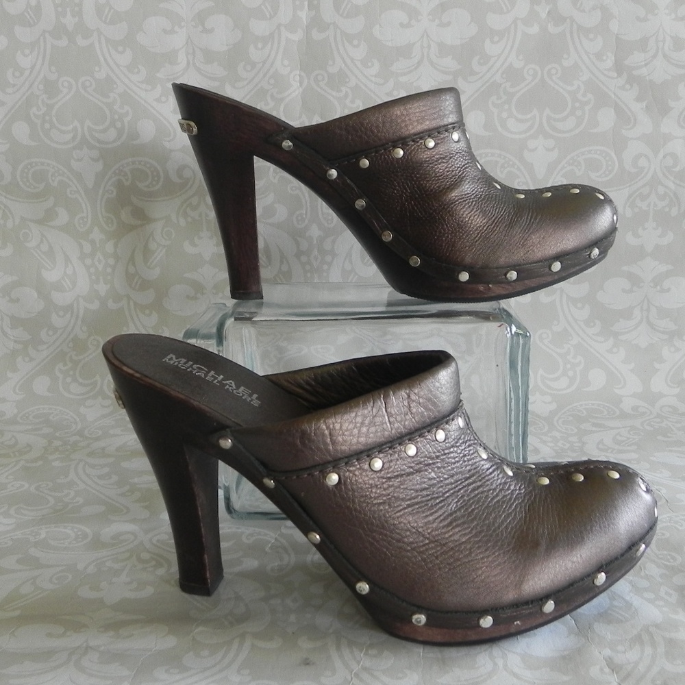 Michael Kors Heeled Clogs Side On